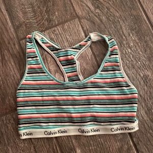 Calvin Klein striped bra size small